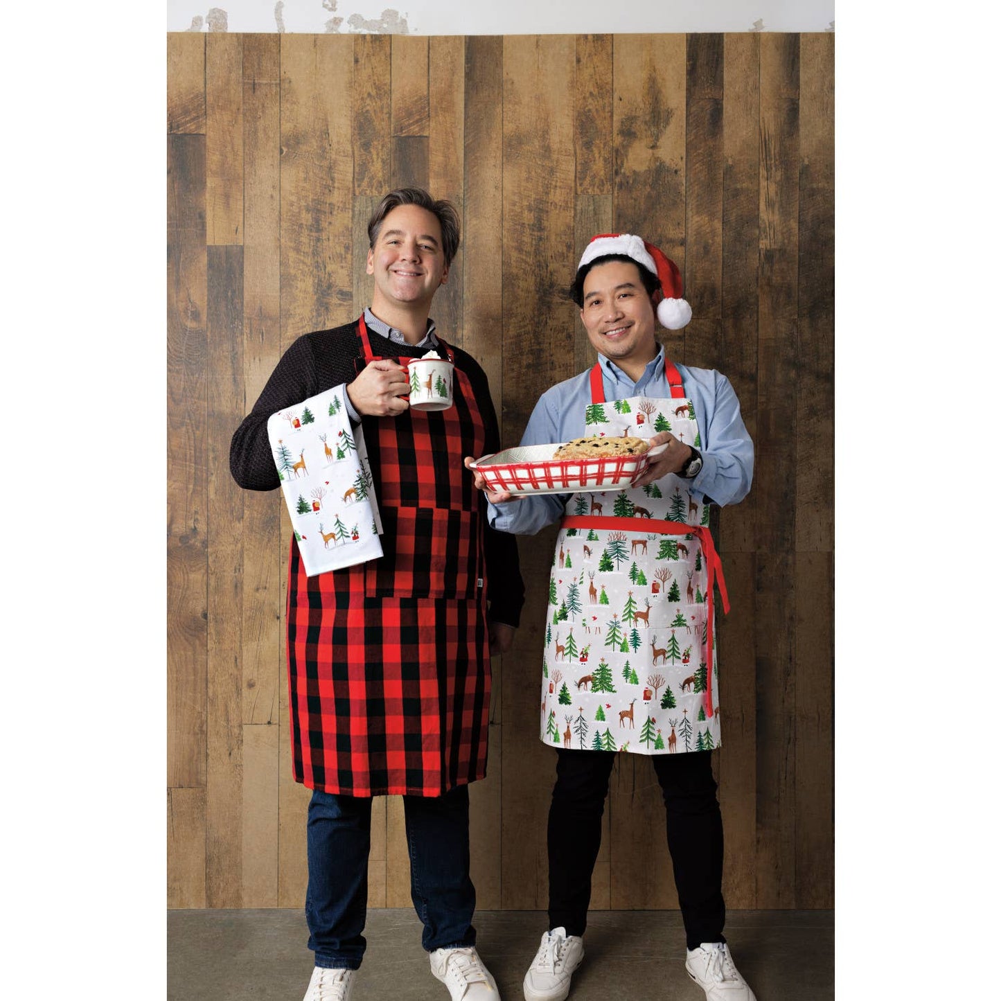 Santa's Reindeer Christmas Chef Apron- Now Designs by Danica