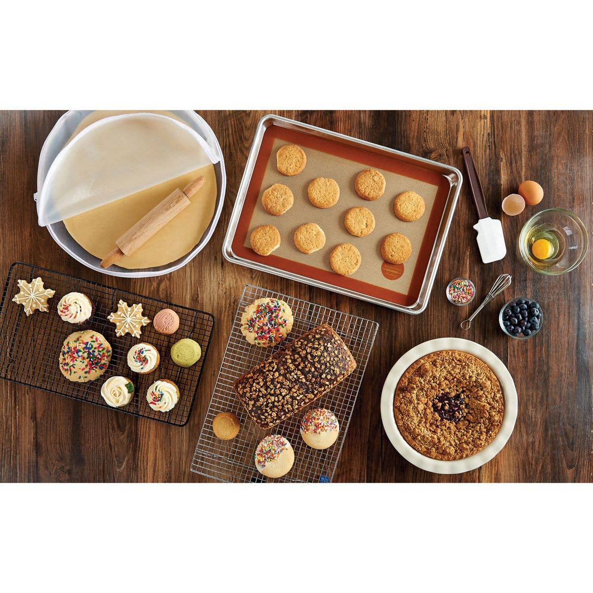 Silicone Half-Size Baking Mat & Sheet Set- Mrs. Anderson's Baking