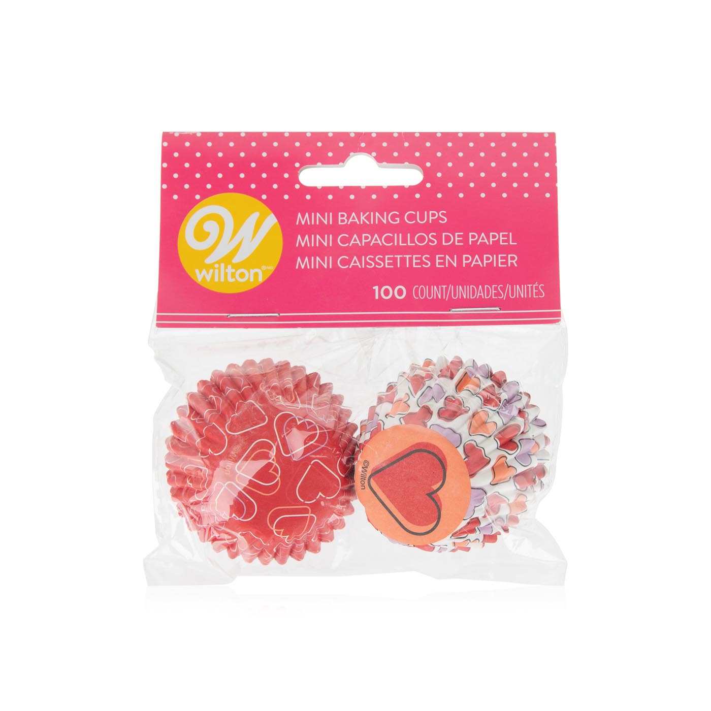 Heart Mini Cupcake Liners, 100 count- WIlton