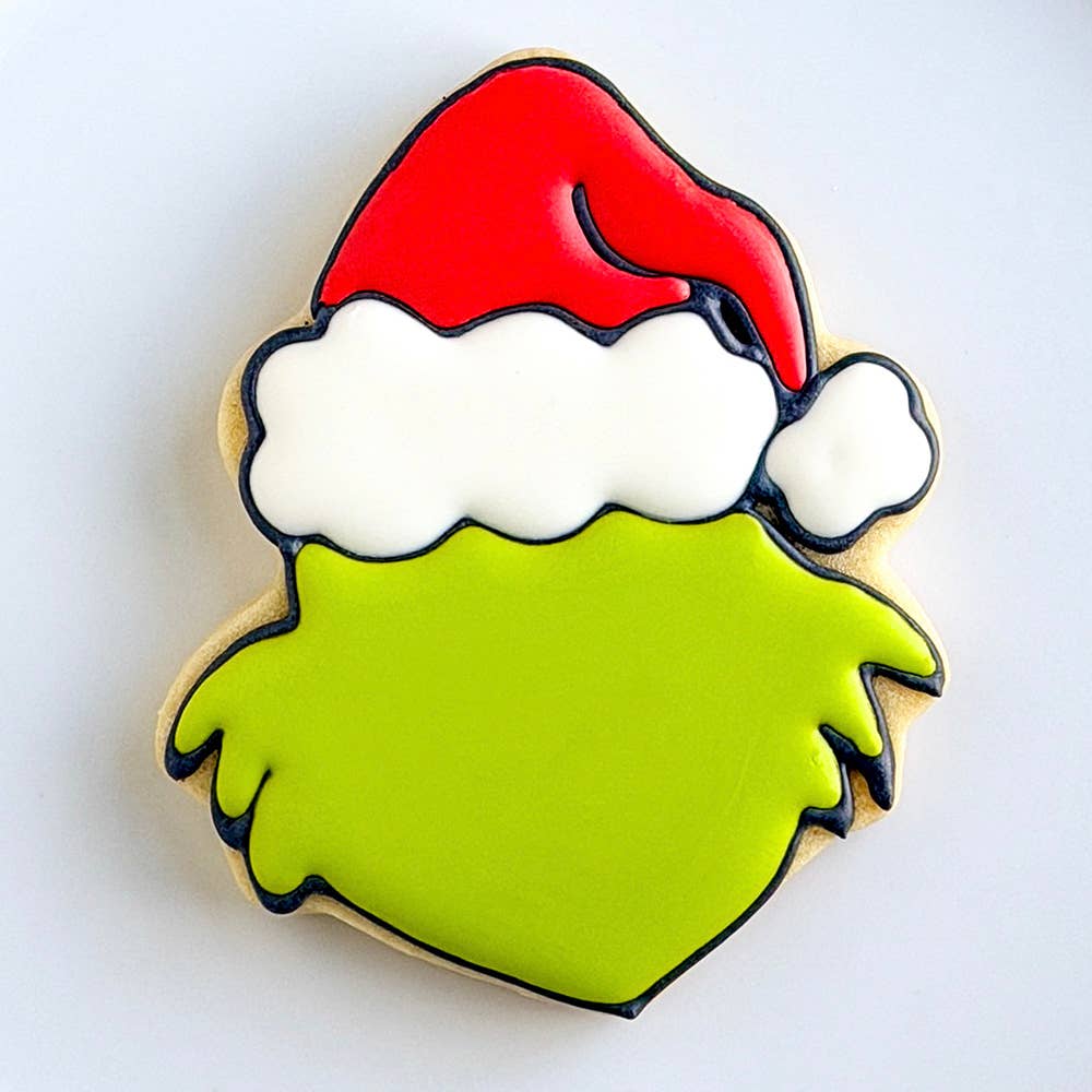 Christmas Grump with Santa Hat Cookie Cutter 3" - Ann Clark