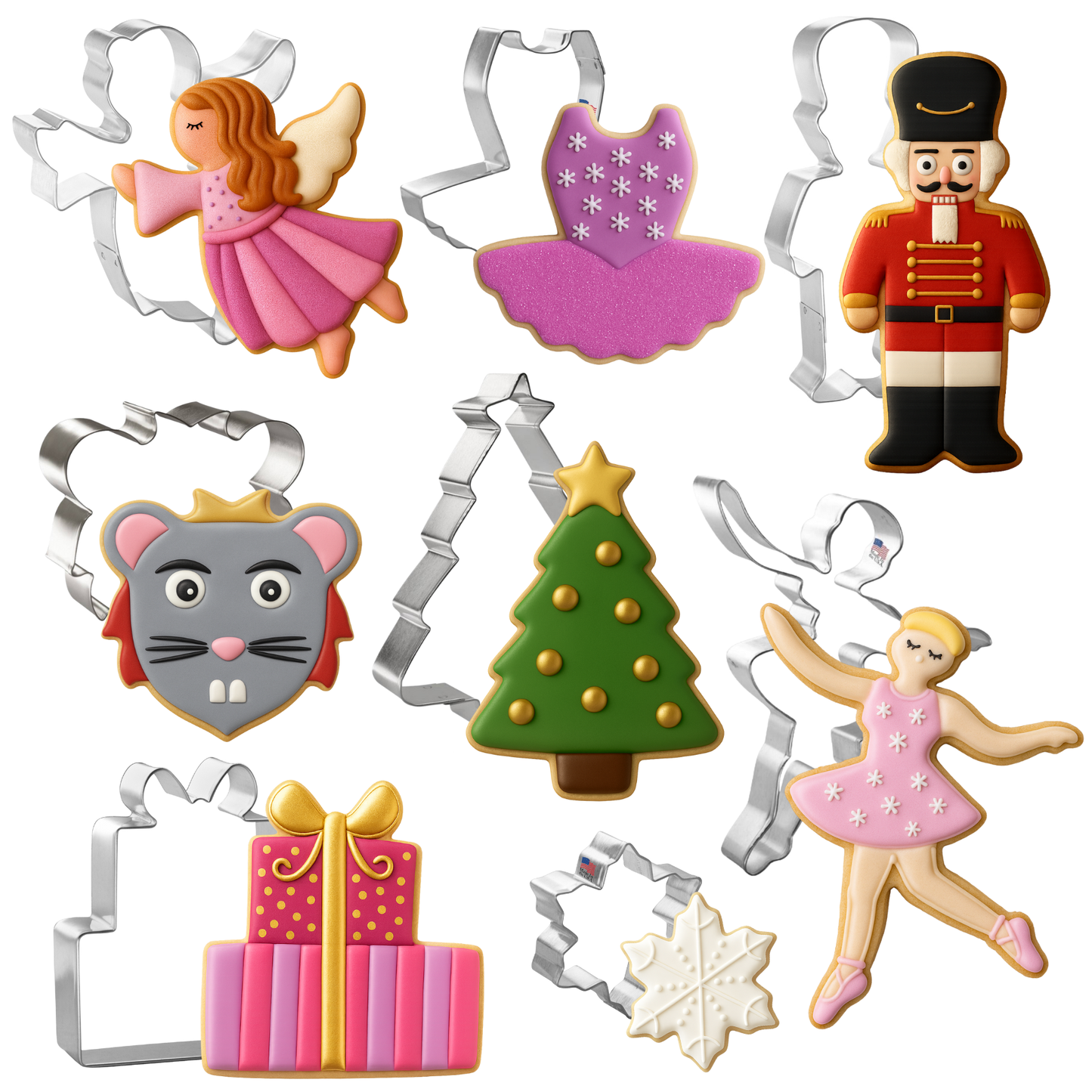 Nutcracker Christmas Ballet Cookie Cutter 8 Pc Set