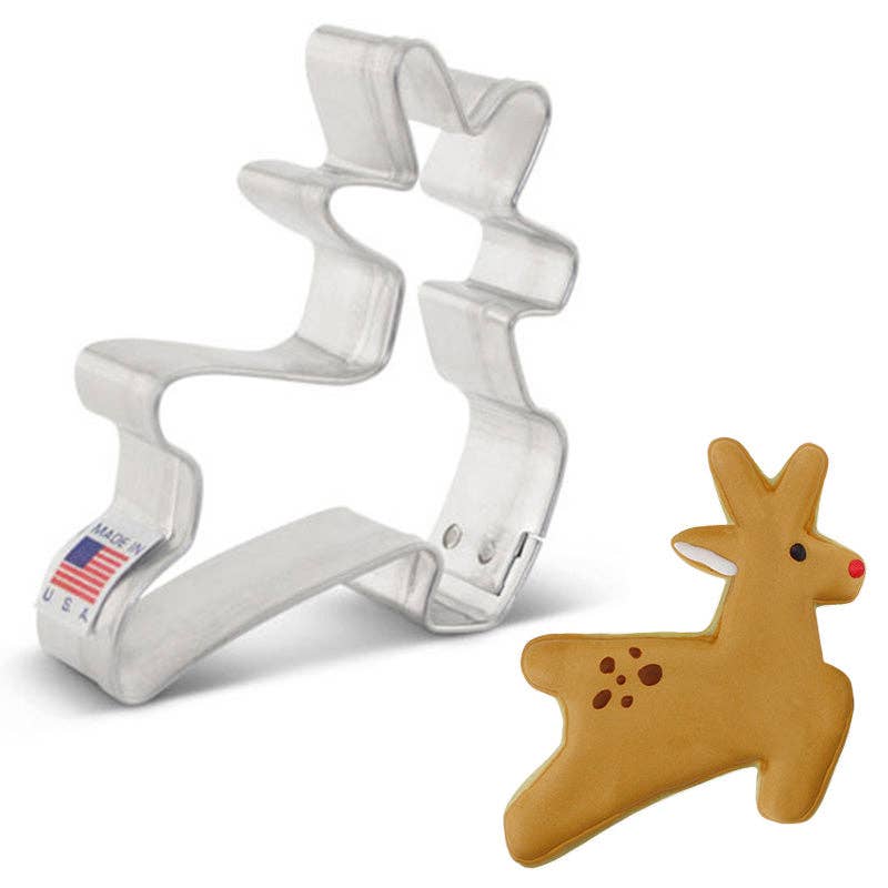 Mini Reindeer Cookie Cutter, 1.5"- Ann Clark
