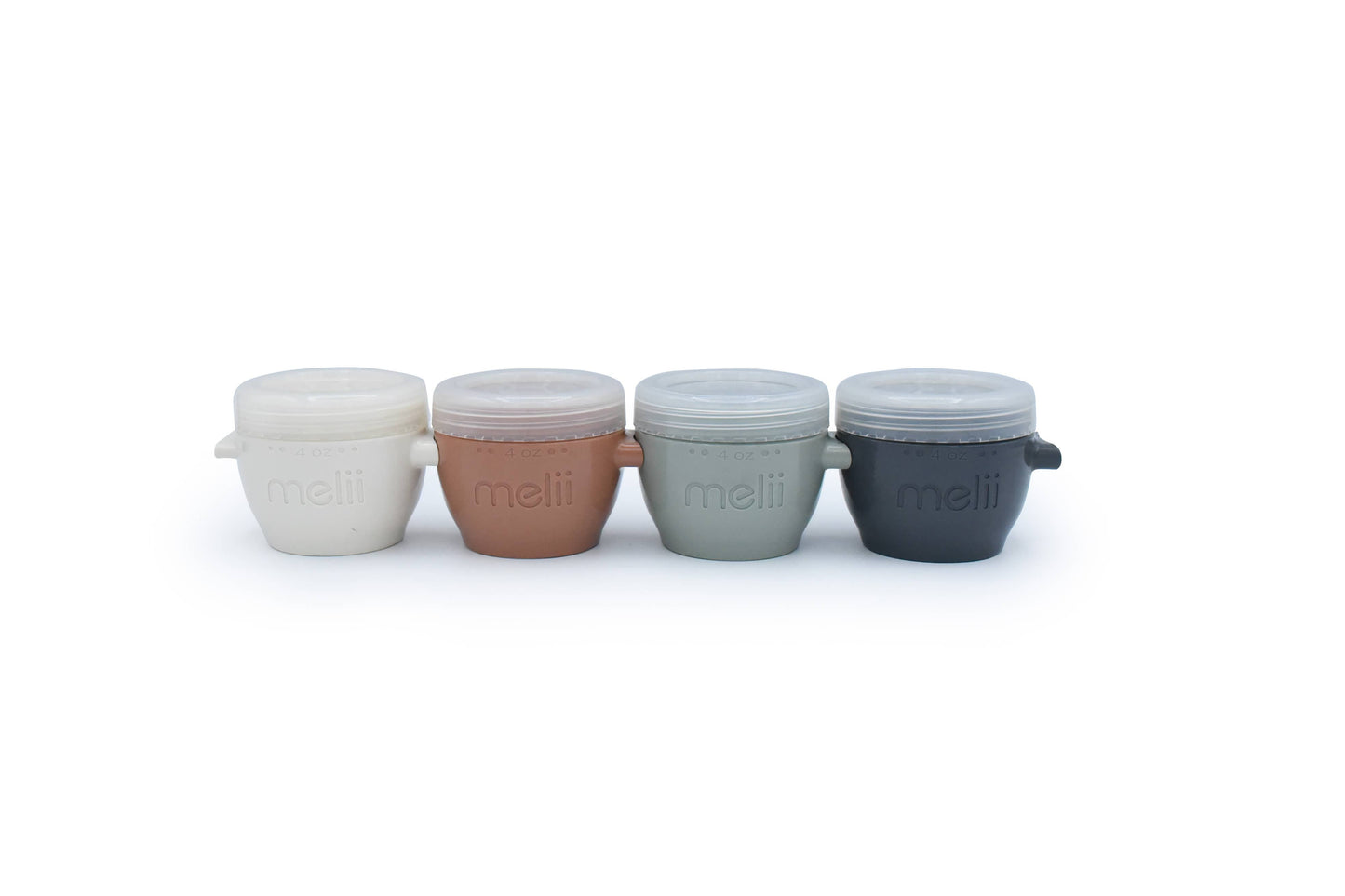 melii - 4oz Snap & Go Pods - 4 Freezer & Snack Containers