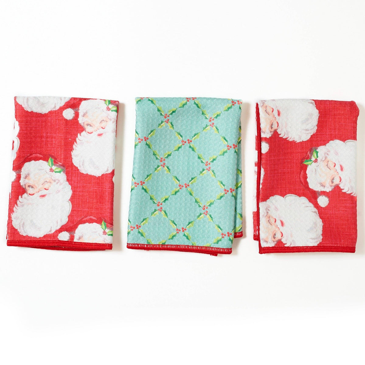 Once Again Home Co. - Mighty Mini Towel (Set of 3) Reversible - Heather Collins Santa Baby