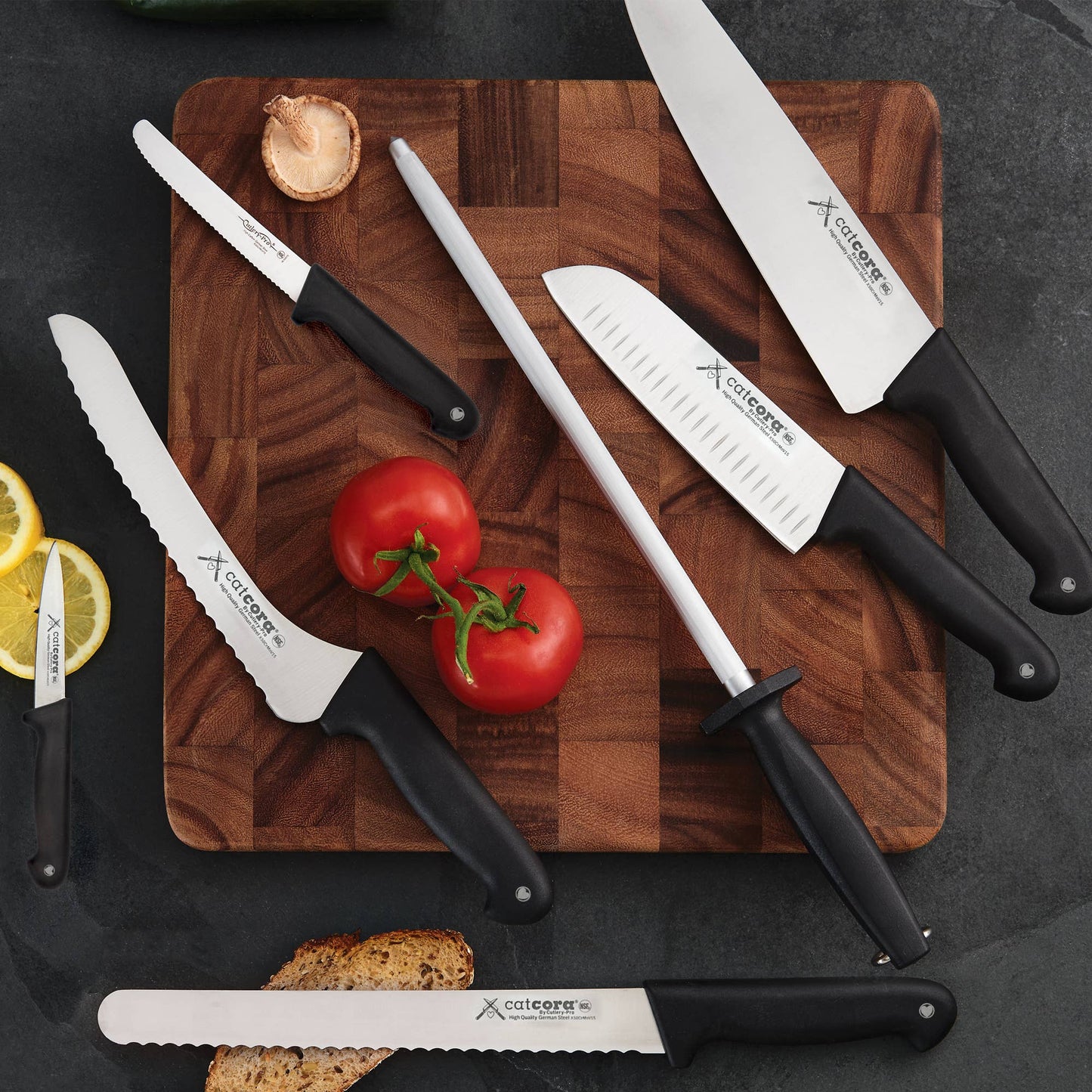 Soft-Grip Handle Offset Bread Knife, 9in- CatCora