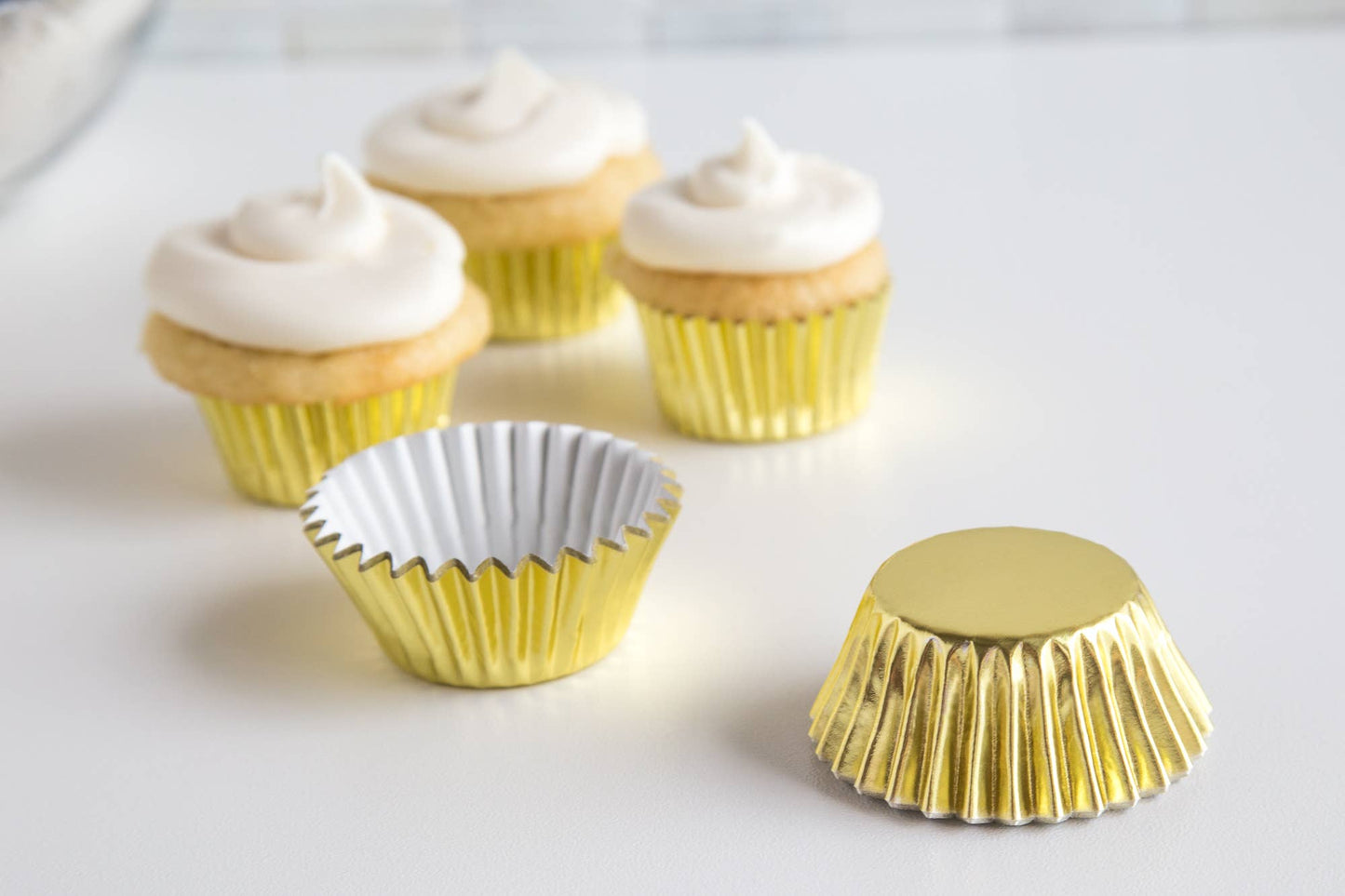 Mini Gold Foil Cupcake Liners, Set of 48, 1.75" - Fox Run