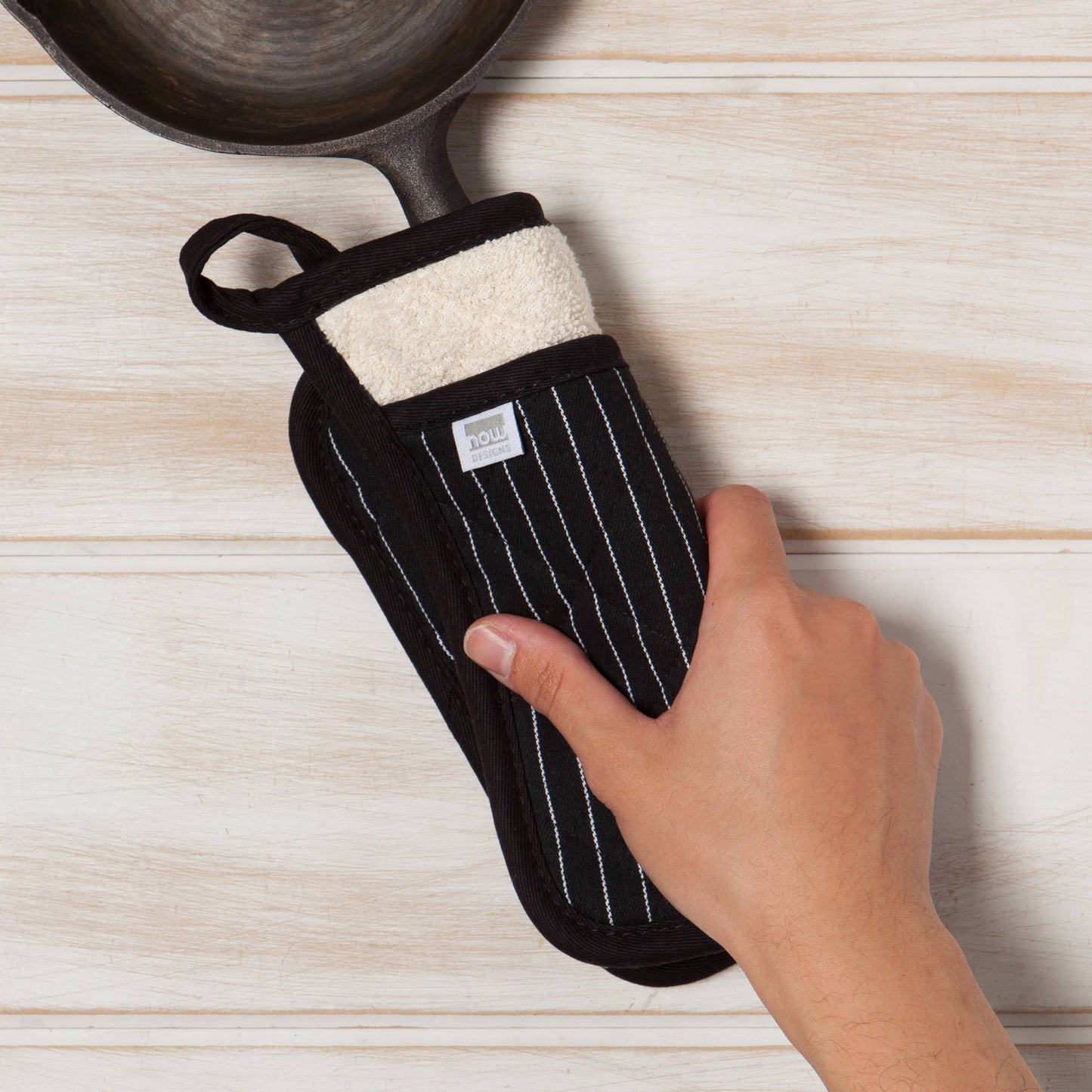 Superior Black Pinstripe Potholder - Now Designs by Danica