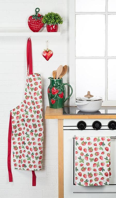 Strawberries Apron-31"L- Abbott