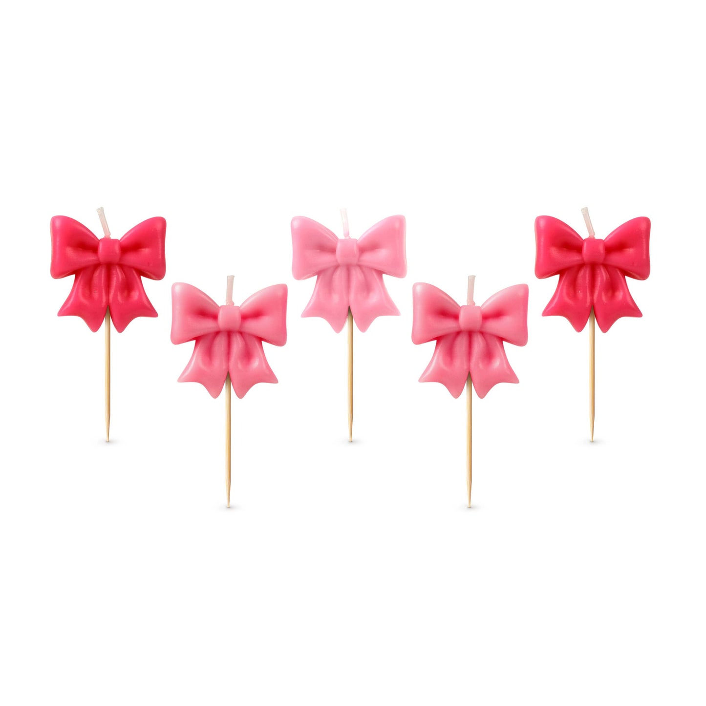 WRAP PARTY Bow Candles, Set of 5- Fred & Friends