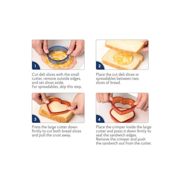Pocket Sandwich Makers, Heart & Circle Set Of 2
