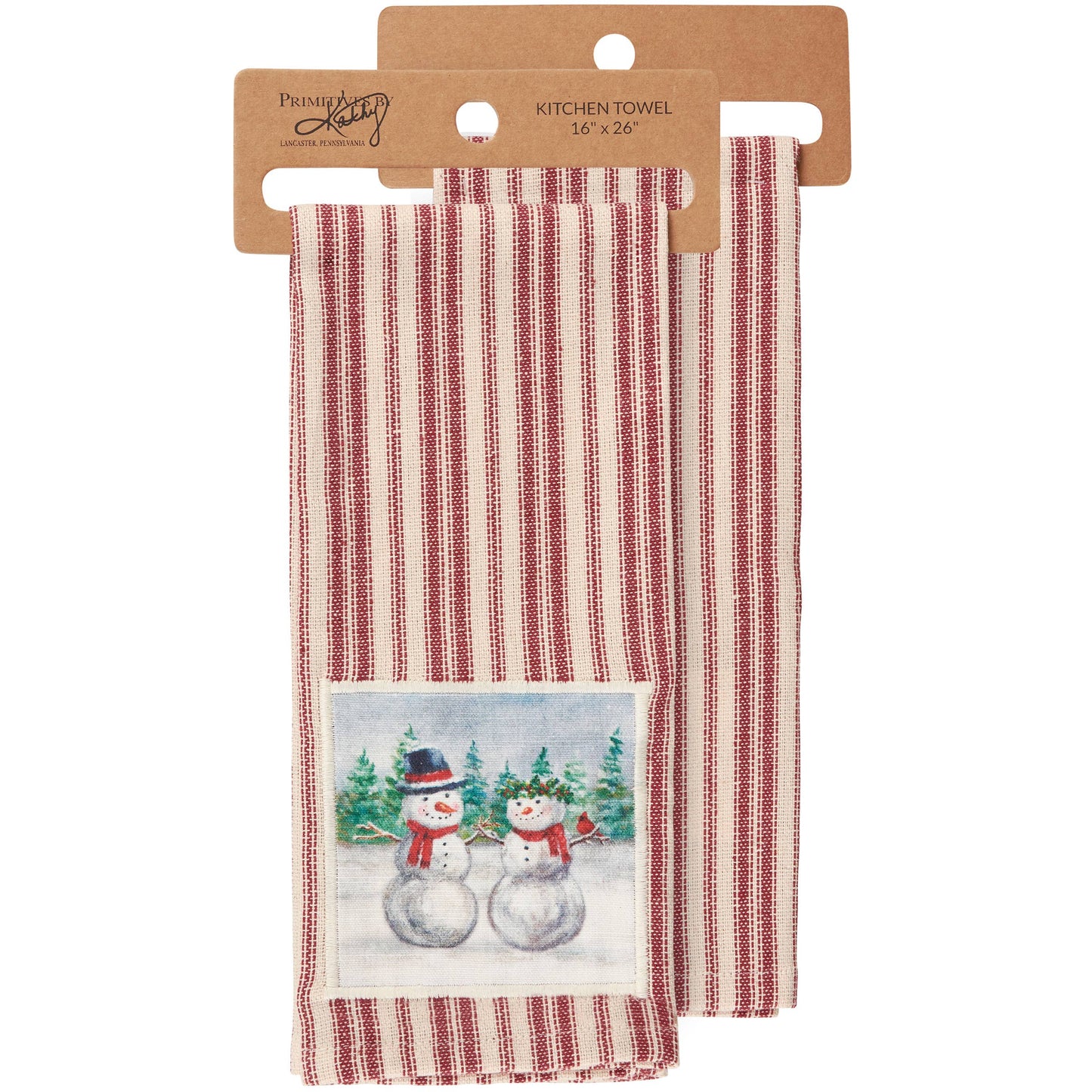 Snow Family Kitchen Towel - Primitives by Kathy