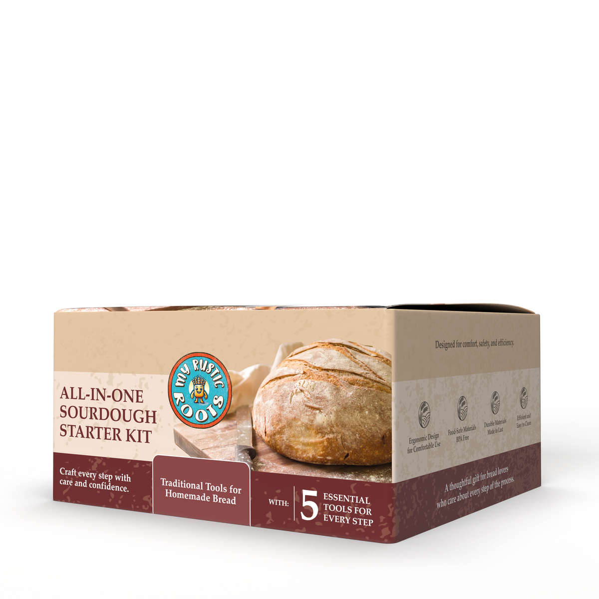 All-in-One Sourdough Starter Kit with Starter - My Rustic Roots