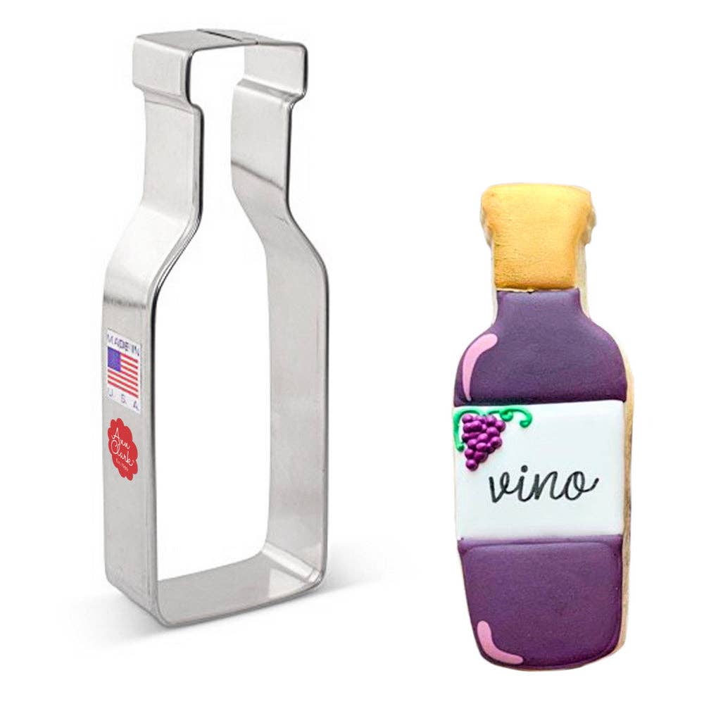 Wine Bottle Cookie Cutter (5")- Ann Clark