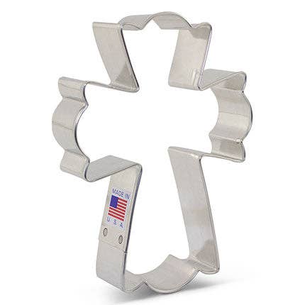 Large Fancy Cross Cookie Cutter 4.5" - Ann Clark