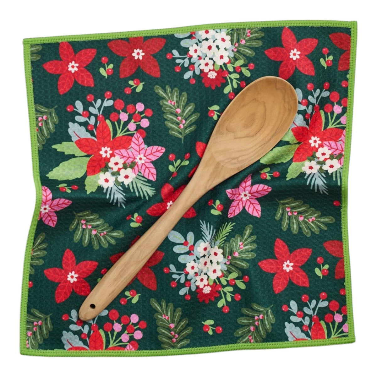 Once Again Home Co. - Mighty Mini Towel (Set of 3) Reversible - Signature Poinsettia Garden