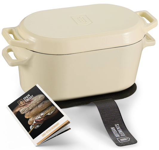 Kook -Dutch Oven with Lid, Enameled Cast Iron, 3.4 qt