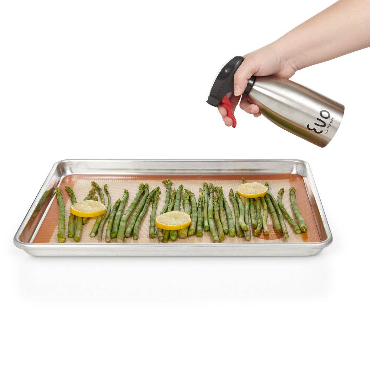 Evo Stainless Steel Oil Sprayer – Refillable 16oz Bottle