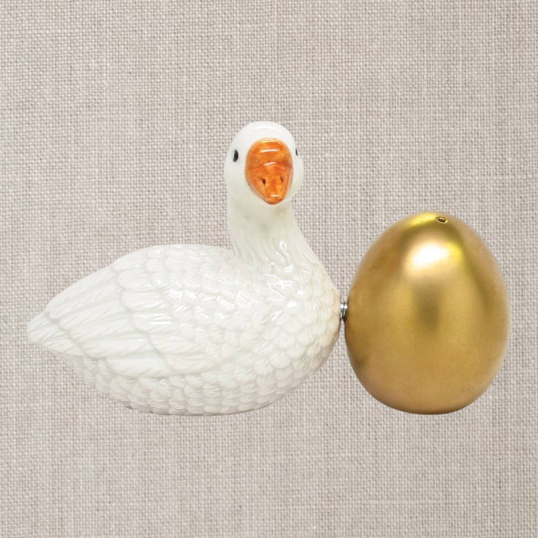 Goose and Golden Egg Salt and Pepper Shaker Set - Pacific Trading