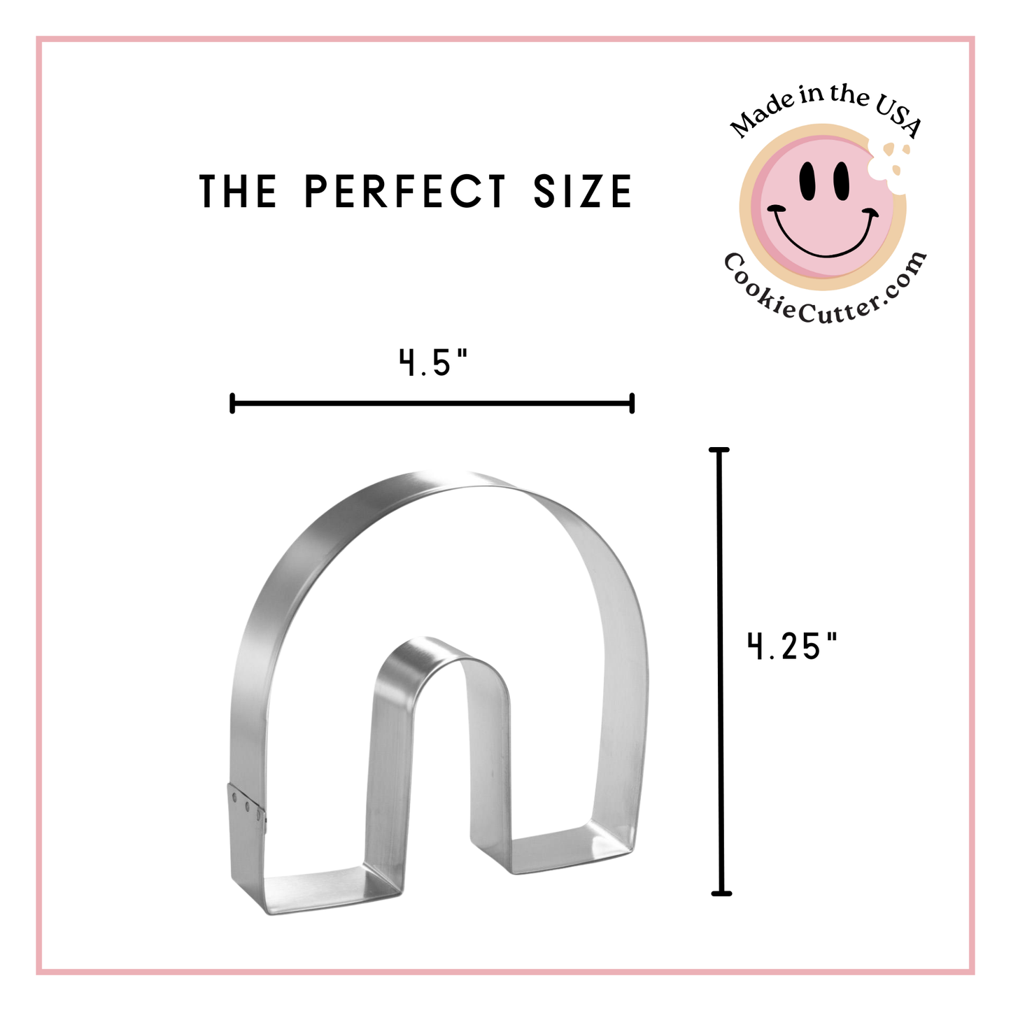 Rainbow Horseshoe Cookie Cutter 4.5"