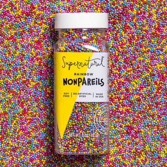 Rainbow Nonpareils Dye-Free Sprinkles - Supernatural