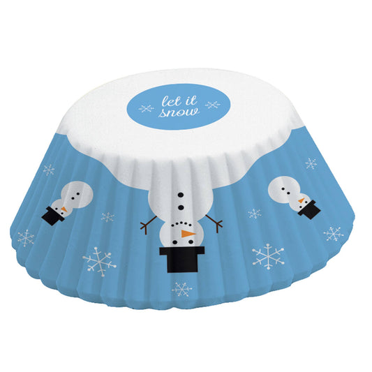 Snowman Cupcake Liners, 50 Count, 3" x 3" - Fox Run
