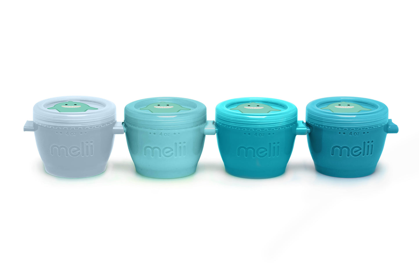 melii - 4oz Snap & Go Pods - 4 Freezer & Snack Containers