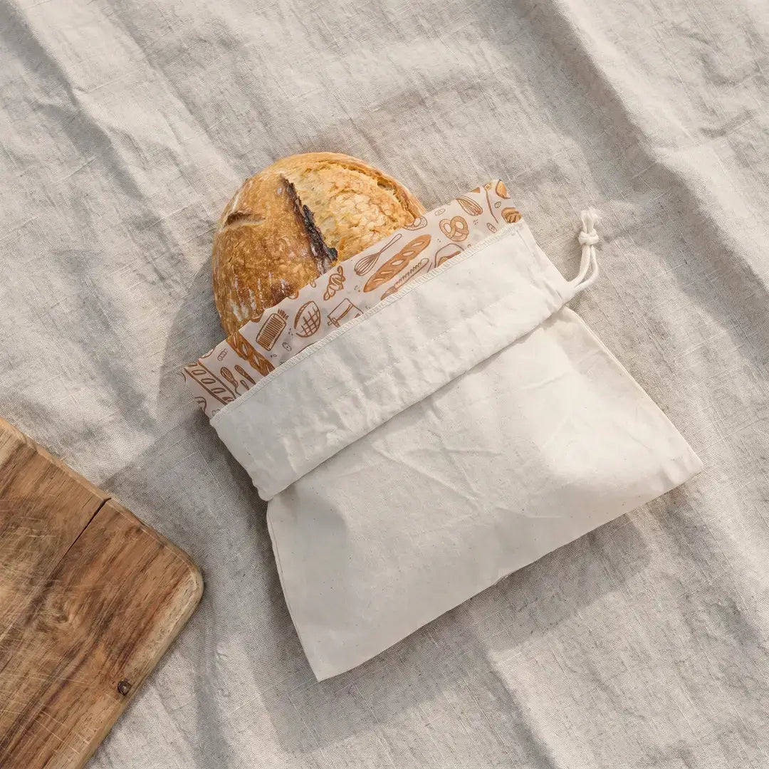 Natural- Bee’s Wrap® Beeswax Lined Artisan Bread Bag