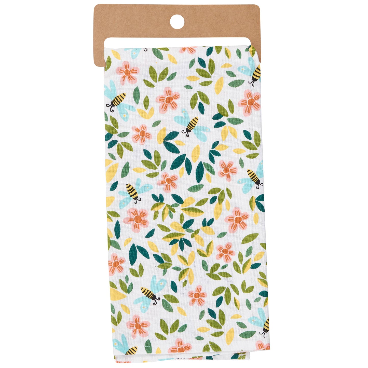 Floral Be Happy Kitchen Towel - Primitives by Kathy
