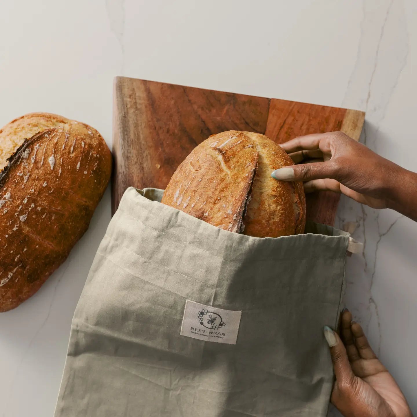 Natural- Bee’s Wrap® Beeswax Lined Artisan Bread Bag