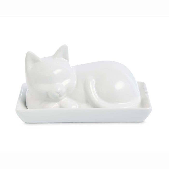 Cat Butter Dish With Lid - HIC Kitchen