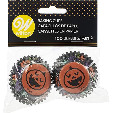 Jack-O-Lantern Mini Baking Cups, 100 count- Wilton