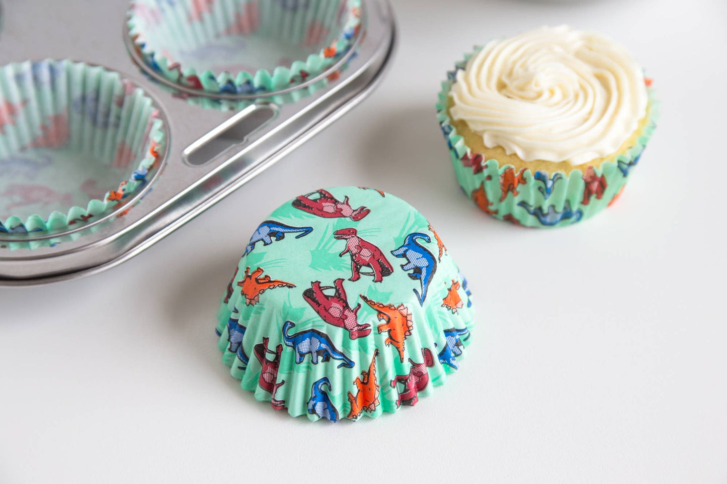Dinosaur Cupcake Liners, Set of 50, 3"- Fox Run Brands