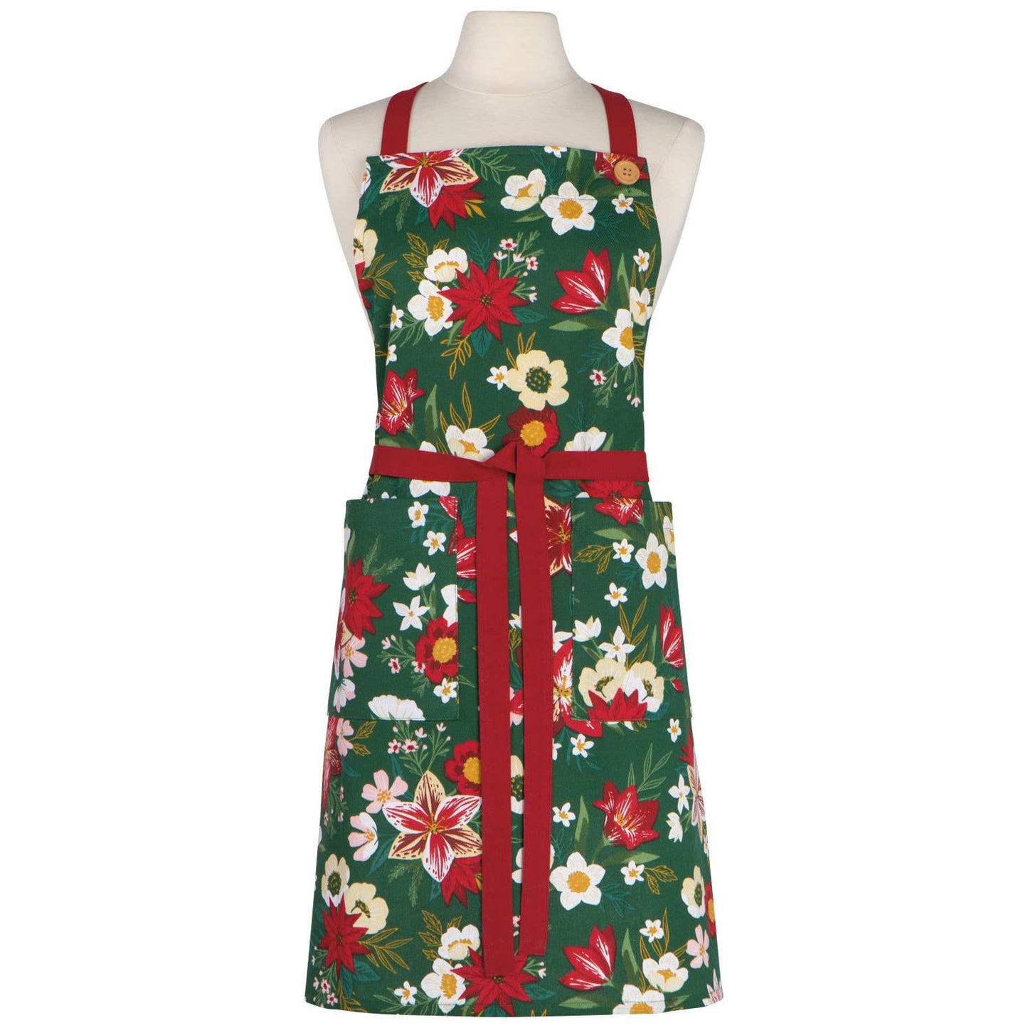 Amaryllis Christmas Spruce Apron - Now Designs by Danica