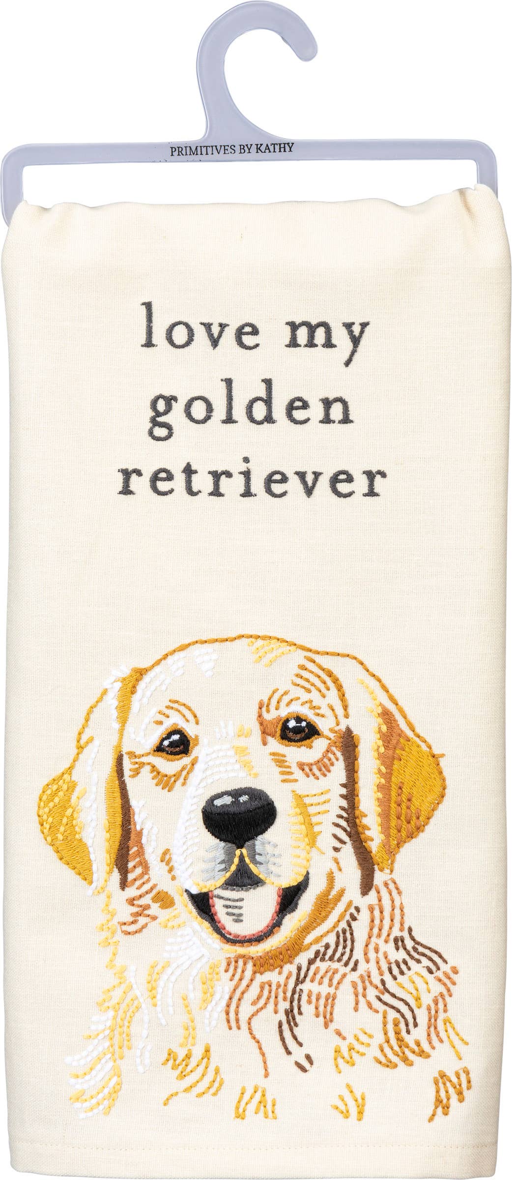 Love My Golden Retriever Kitchen Towel - Primitives by Kathy