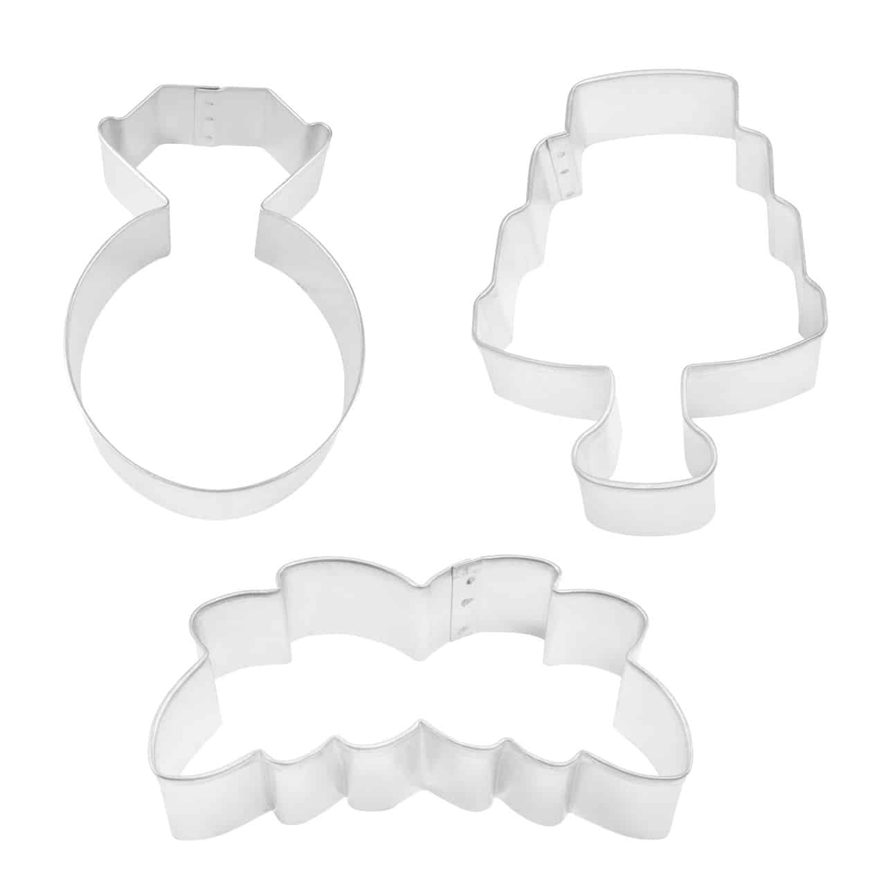 Wedding 3 PC Cookie Cutter Set- R&M International