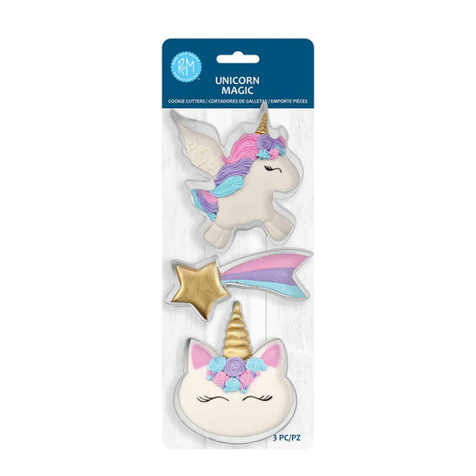Unicorn Magic 3 PC Cookie Cutter Set- R&M International