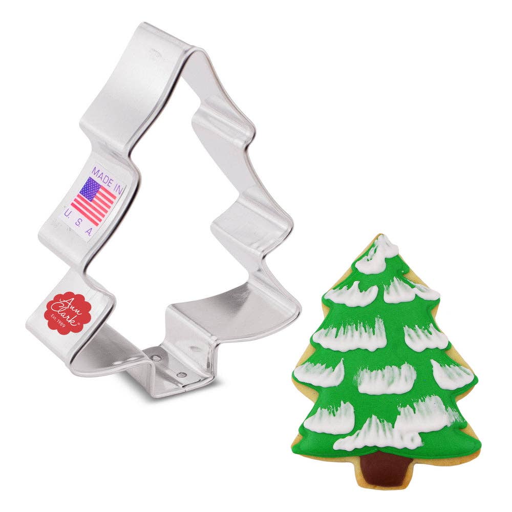 Snow Covered Tree Cookie Cutter, 3.5"- Ann Clark