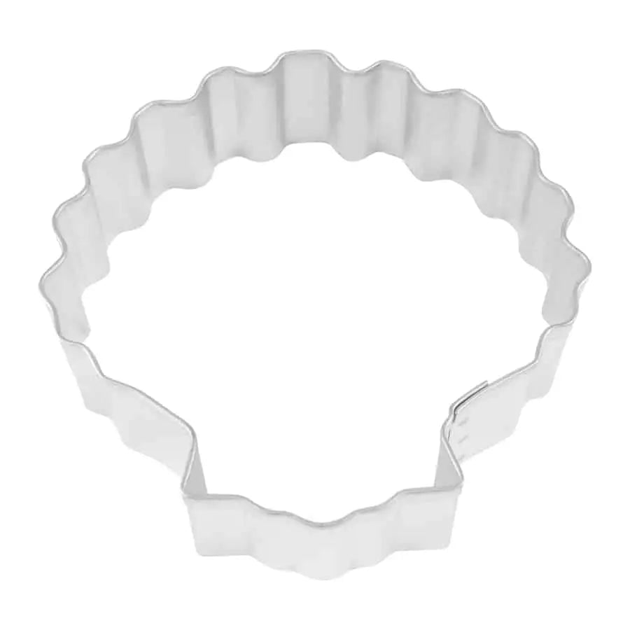Seashell Cookie Cutter, white polyresin, 3"- R&M