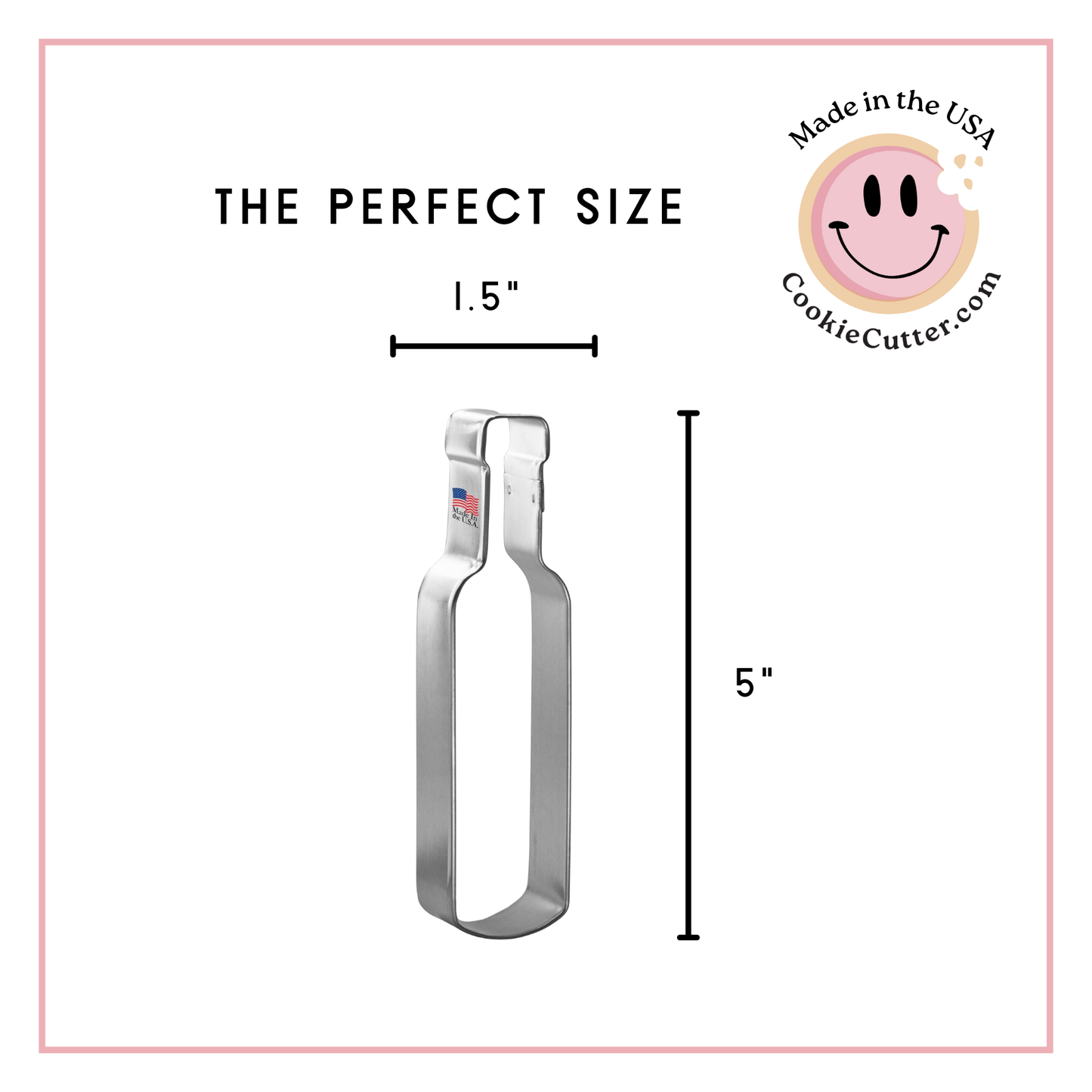 Wine Bottle Cookie Cutter (5")