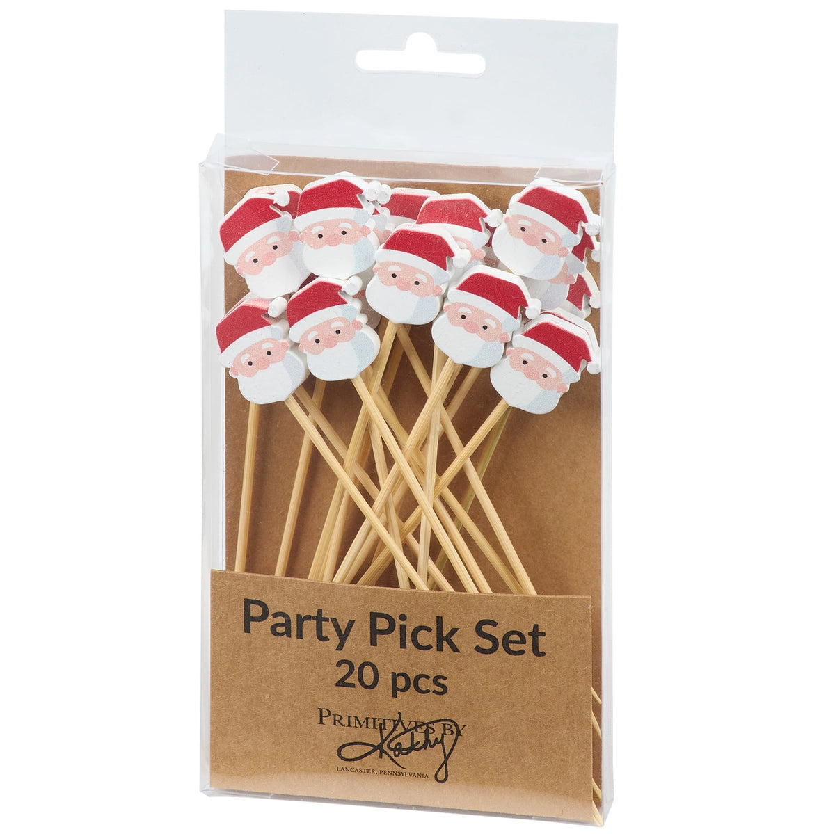 Santa Face Party Picks, pack of 20- Primitives by Kathy
