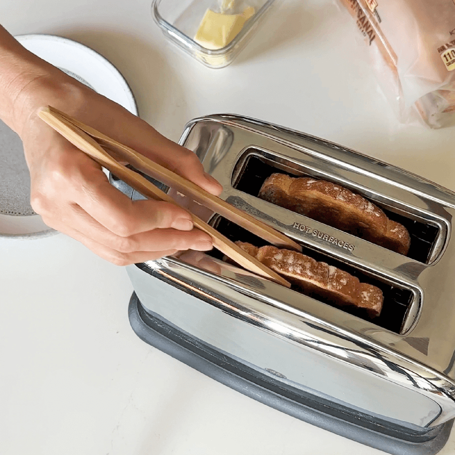 Bamboo Toast Tongs- R&M