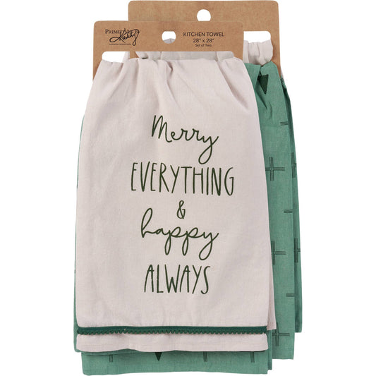 Merry Everything Kitchen Towel Set - Primitives by Kathy