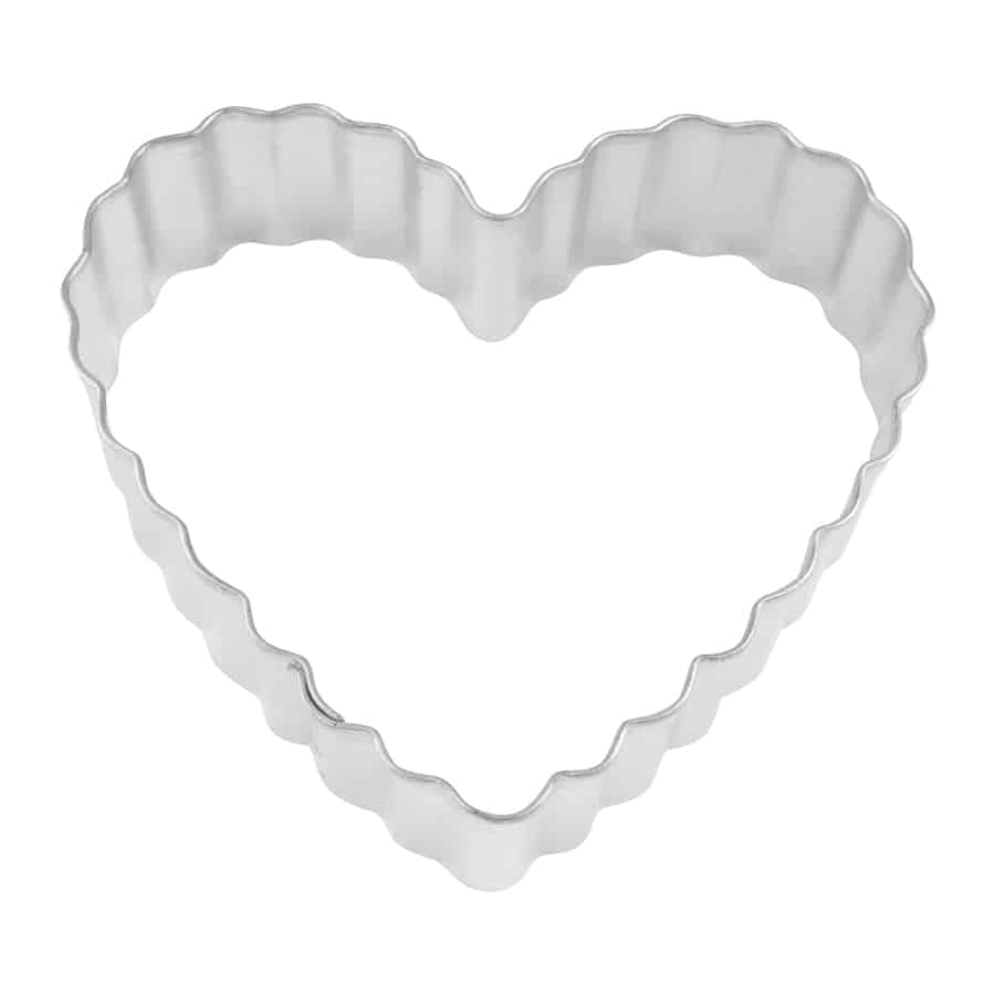 Fluted Heart Cookie Cutter, 3.5"- R&M International