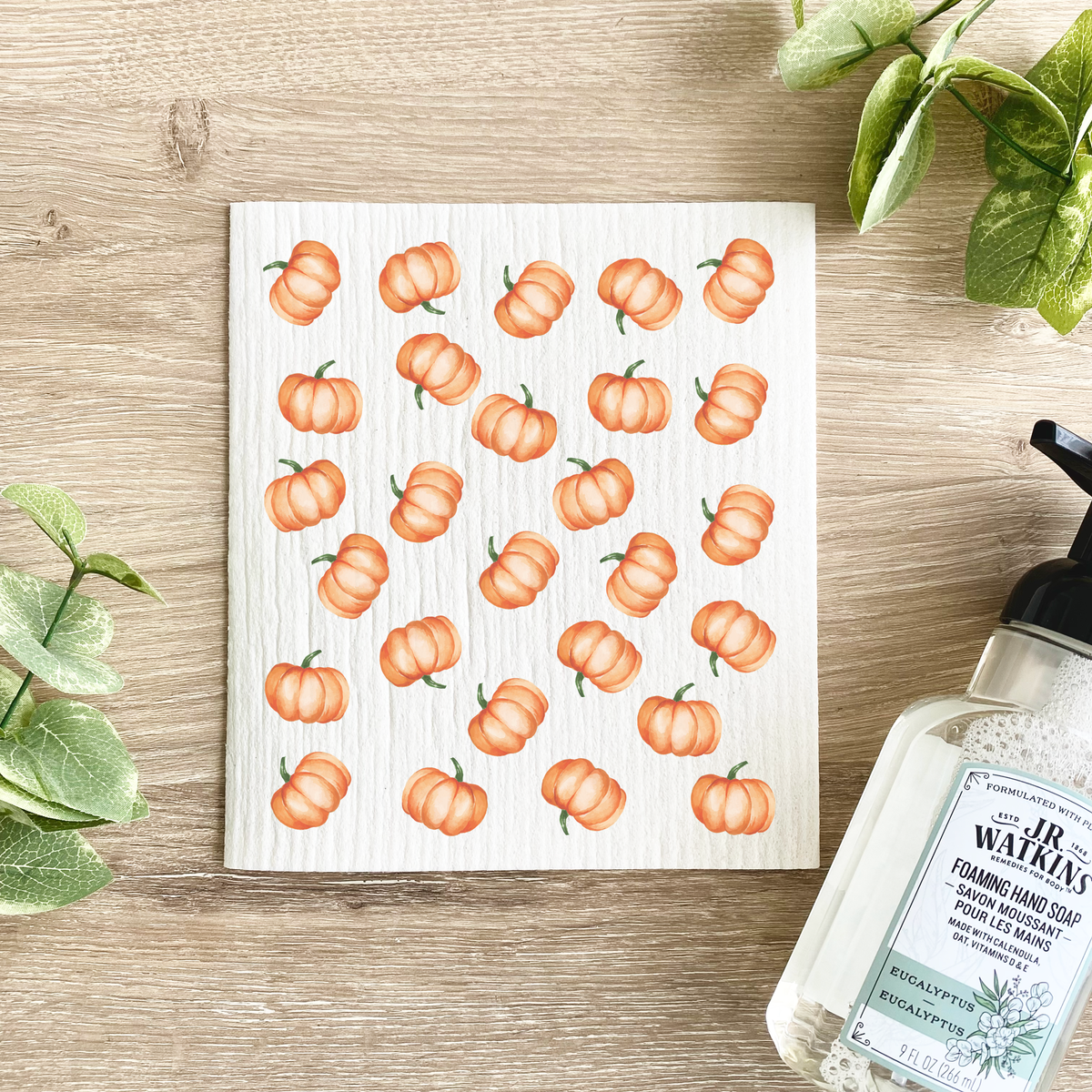 Pumpkin Pattern Swedish Dishcloth- Lissi Designs