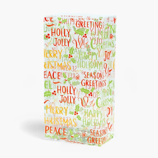 Nashville Wraps - Christmas Print Cello Treat Bags
