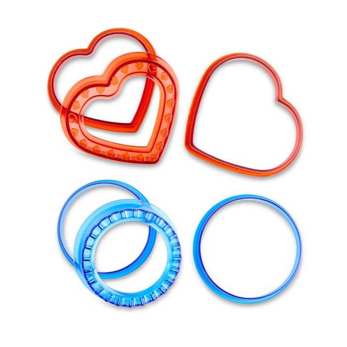 Pocket Sandwich Makers, Heart & Circle Set Of 2