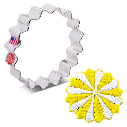 Sun/ 4" Fluted Circle Cookie Cutter - Ann Clark