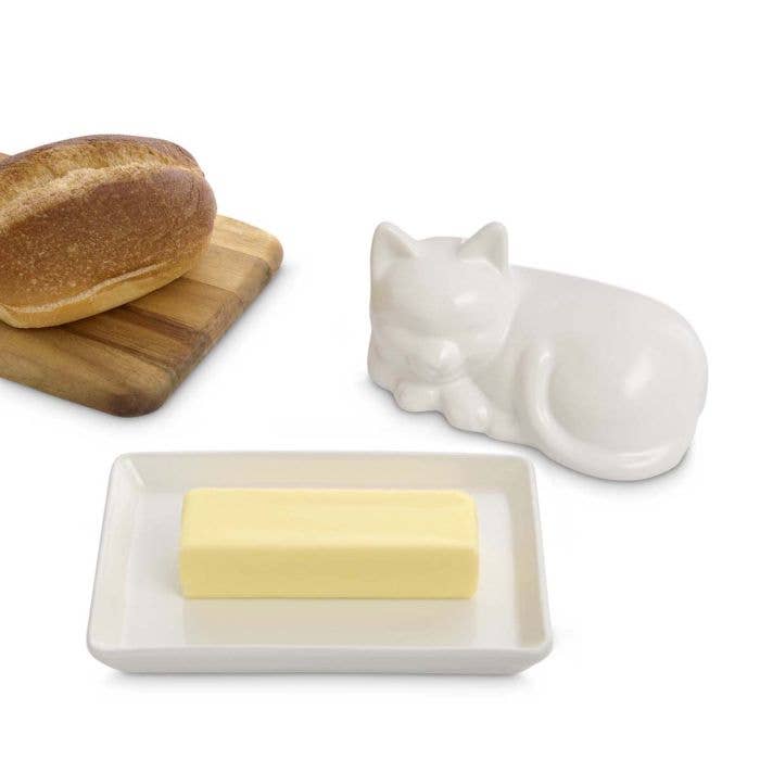 Cat Butter Dish With Lid - HIC Kitchen