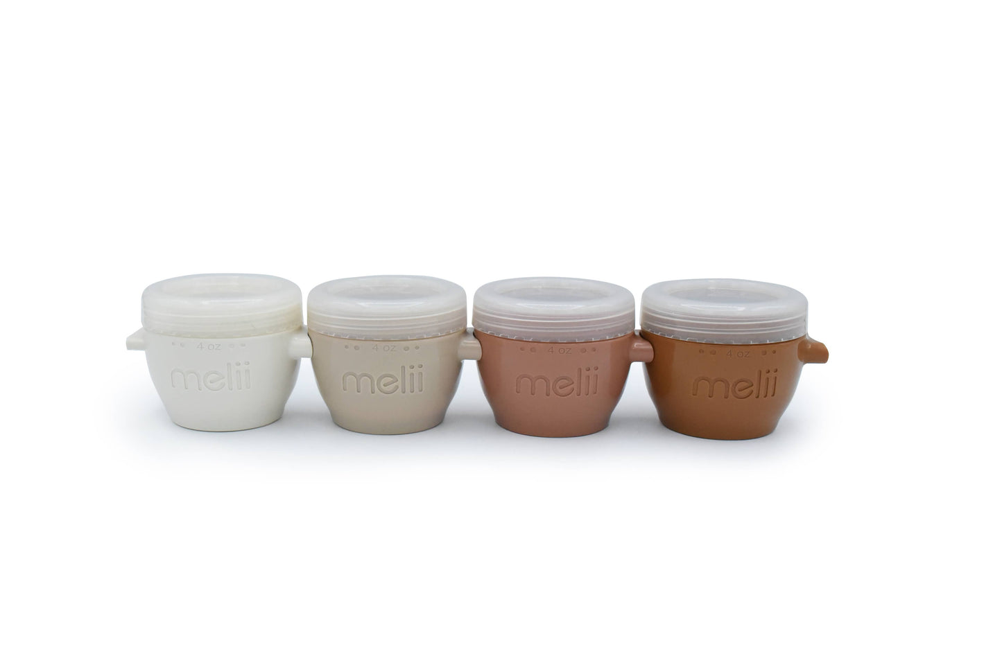 melii - 4oz Snap & Go Pods - 4 Freezer & Snack Containers