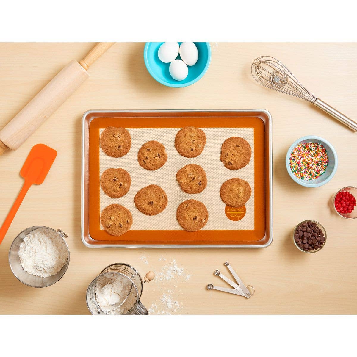 Silicone Half-Size Baking Mat & Sheet Set- Mrs. Anderson's Baking